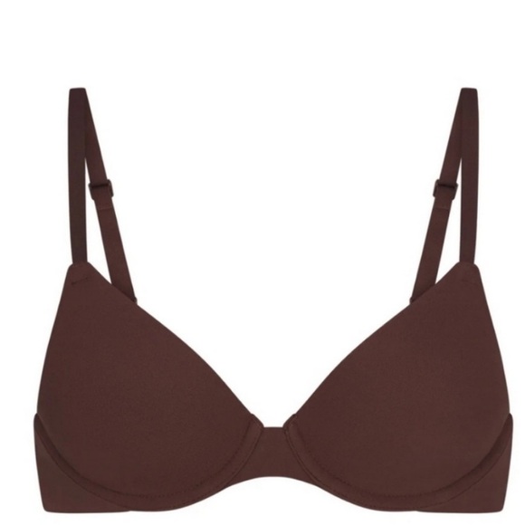 SKIMS Fits Everybody T-SHIRT BRA Cocoa Womens Size 34B NWT - Picture 4 of 5